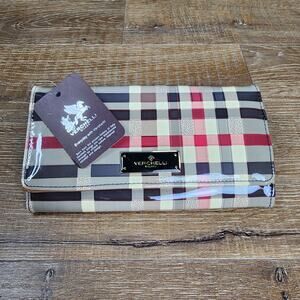 NWT Verchelli Milano Plaid Clutch